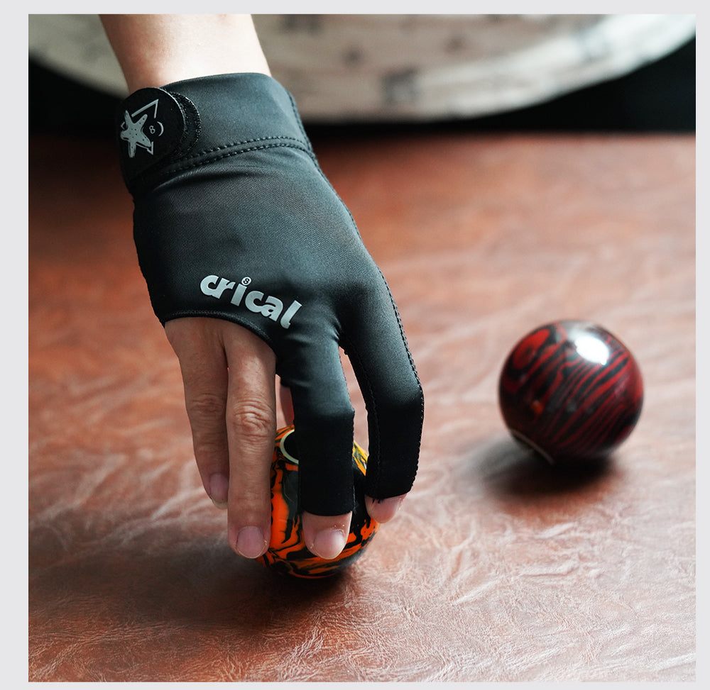 CRICAL 3 Fingers Billiard Glove Comfortable Lycra Snooker Cue Gloves Right Hand & Left Hand Billiard Training Gloves Accessories