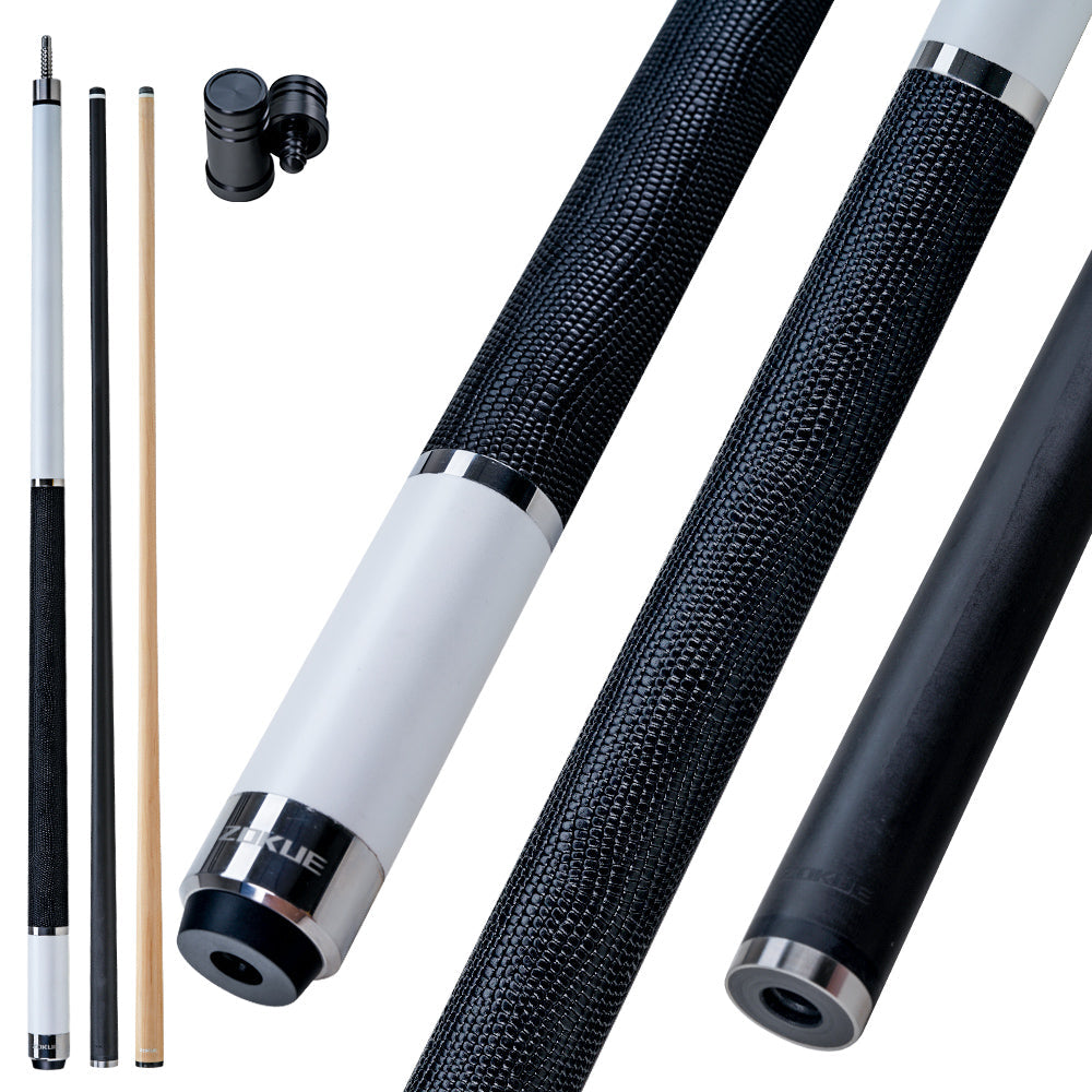 ZOKUE Elite Series Carbon Fiber Pool Cue Low Deflection Full Carbon Technology Cue Stick For Beginner Primary Pool Stick