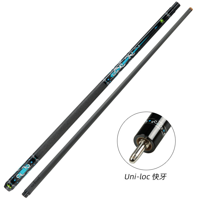 CRICAL Carbon Fiber Pool Cue Stick 11.5mm 12.5mm Uni-loc 3/8x8 Radial Pin Low Deflection Billiard Cue Stick Case Set