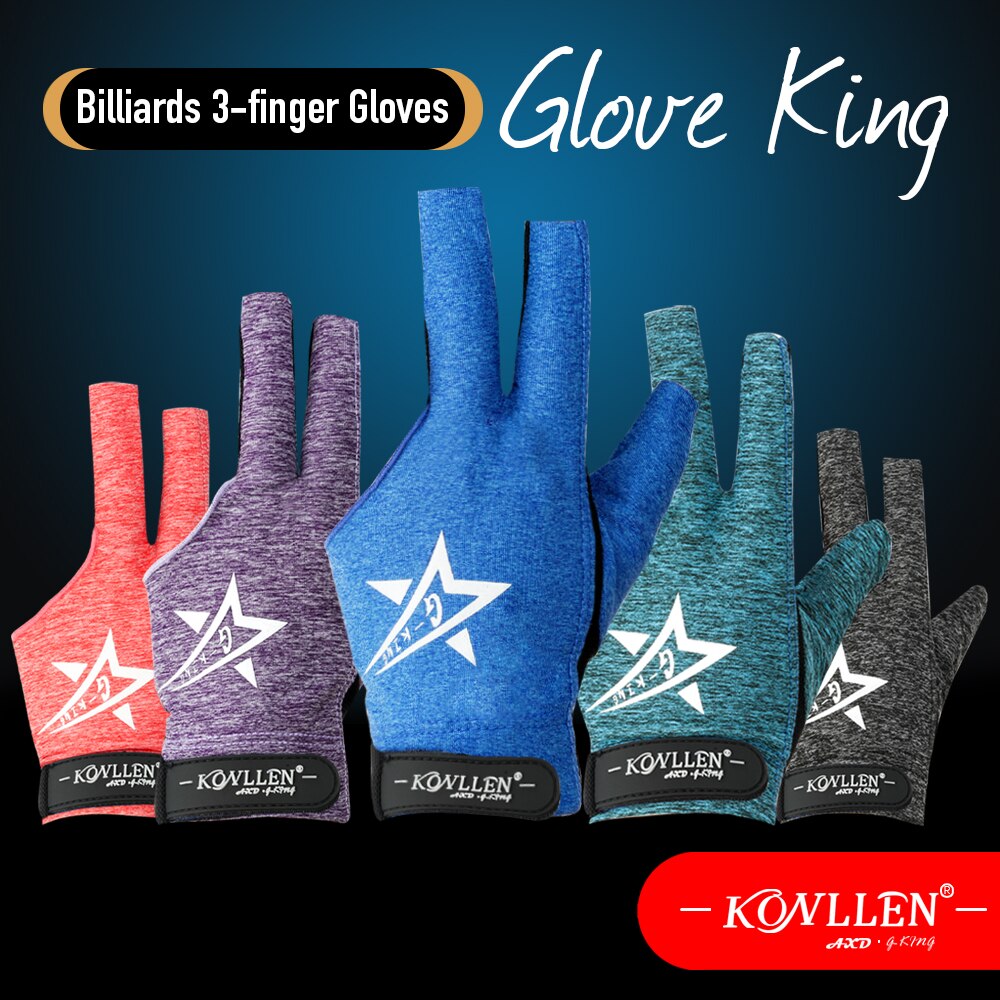 KONLLEN Pool Glove Fingerless Gloves Left Hand Gloves Snooker Gloves Pool Cue Gloves Carom Gloves Durable Billiards Accessories