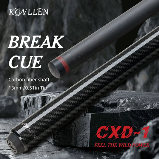 KONLLEN Break cue Pool cue Stick 13mm Tip Carbon Fiber Shaft Punch Cue  58" Stick 1/2 spint Billiard Cues