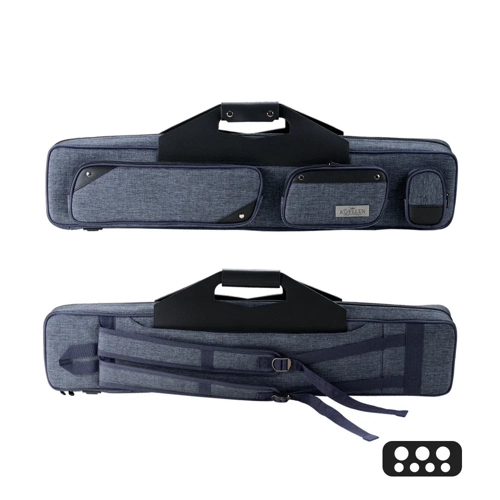 KONLLEN Pool Cue Case 7 holes oxford cloth billiard case Holds 3 Butts and 4 Shafts black blue waterproof pool cue bag