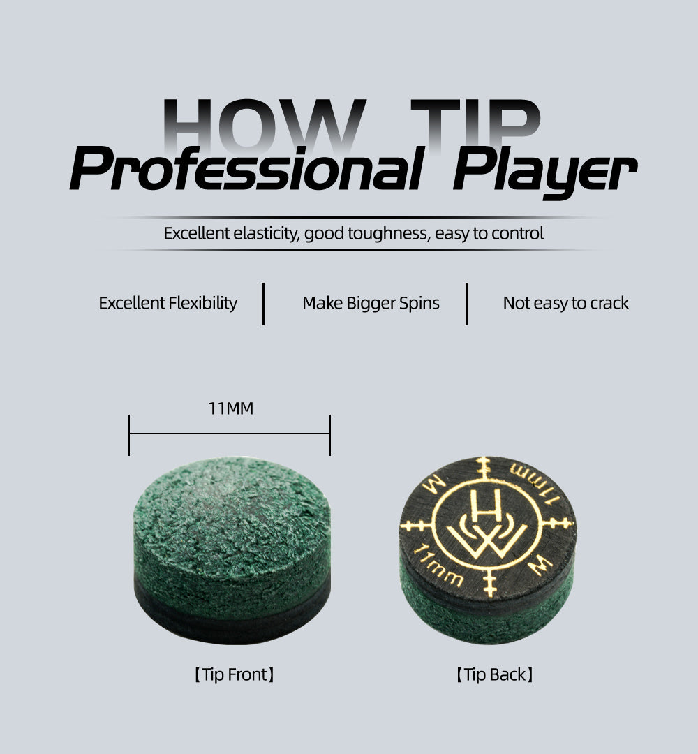 HOW Tip Aim Billiard Tip 11mm MH/M/H