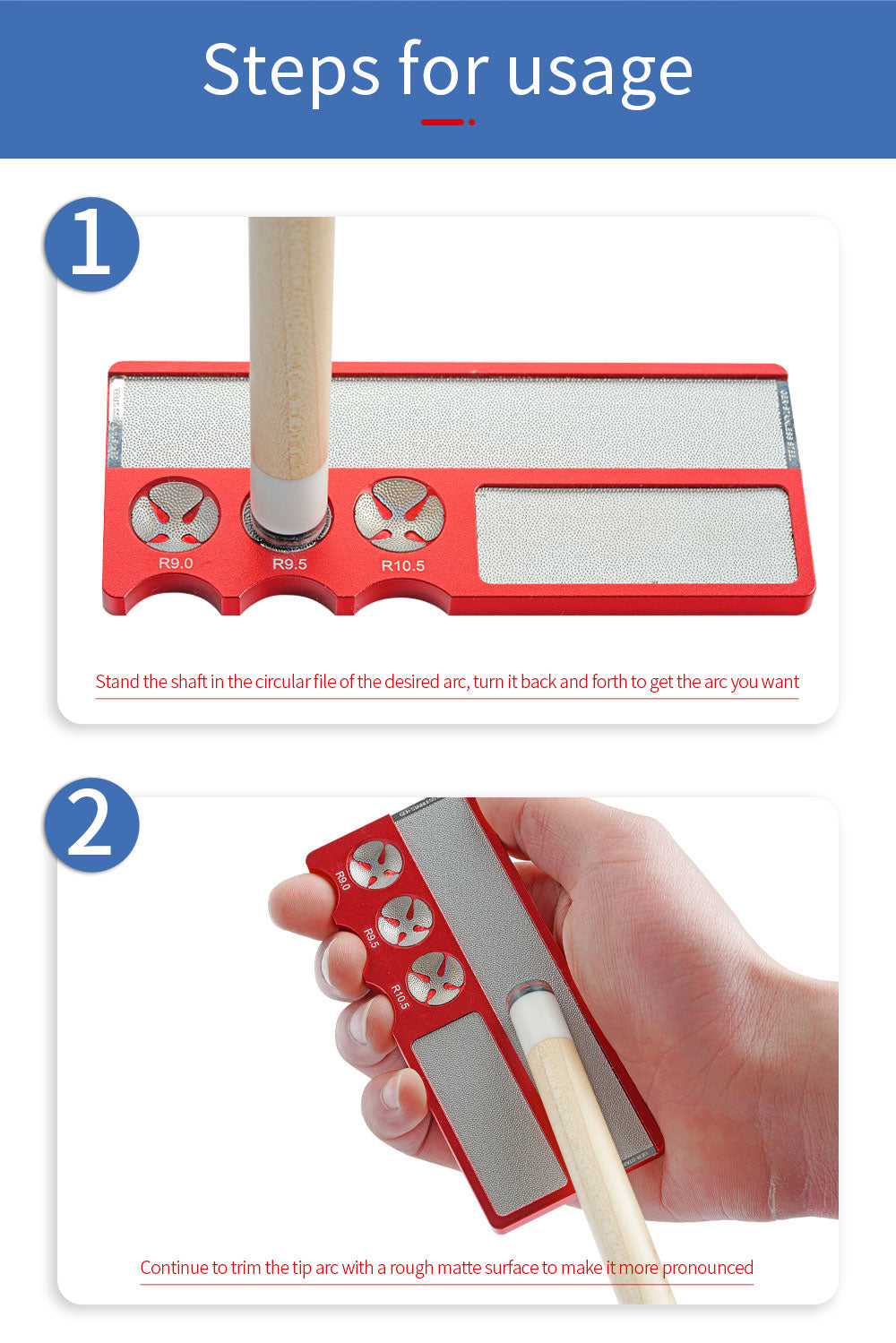 KONLLEN Multifunctional 4 in 1Tip Repair Tool 9/9.5/10.5mm Tip