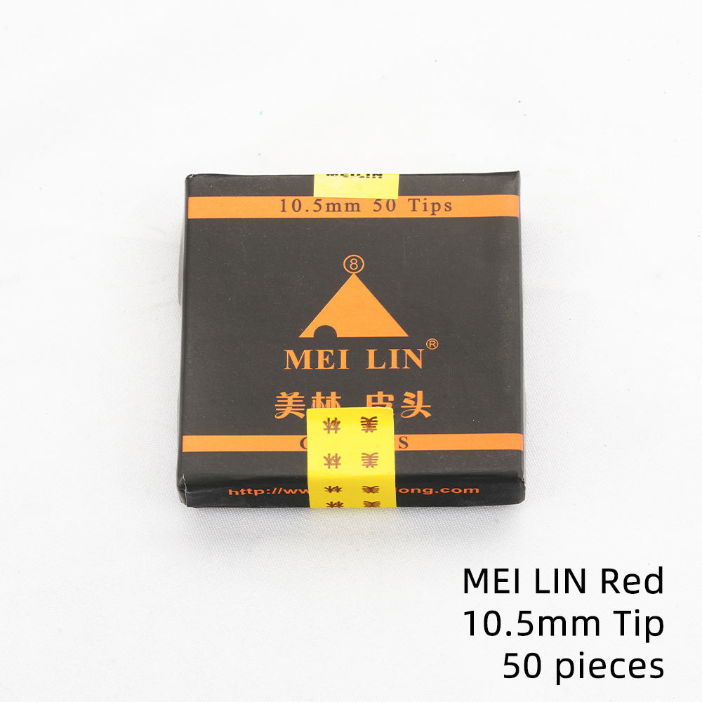 MEI LIN Snooker Cue Tips 50 Pieces 10.5mm 11mm Tips A/B/C/Red Pool Cue Tips Billiard Cue Leather Head Billiards Accessories Tip