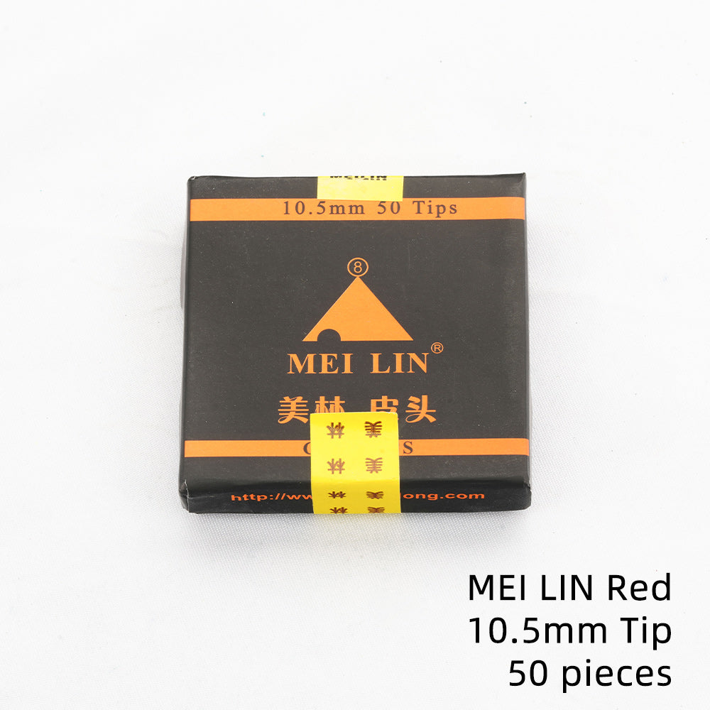 MEI LIN Cue Tips 50pcs 10.5mm 11mm Tips Billiards Tips Snooker Cue Tips Leather Head A/B/C/Red Pool Cue Tips