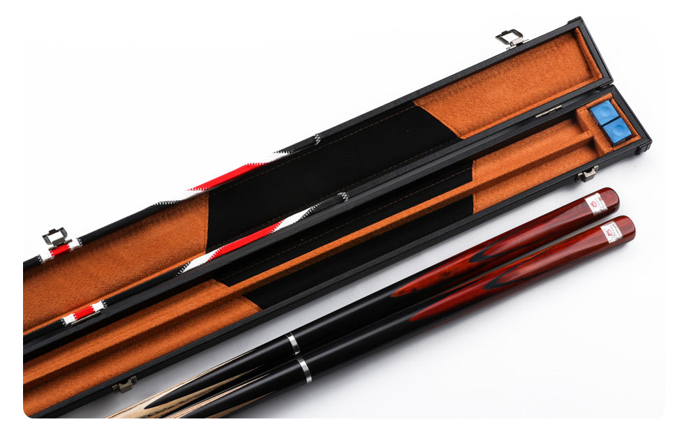 O'MIN Blood Lord 3/4 Snooker Cue Ebony Butt with Case with Extension Billiard Snooker 9.5mm Tip with Professional Cue Free Gift