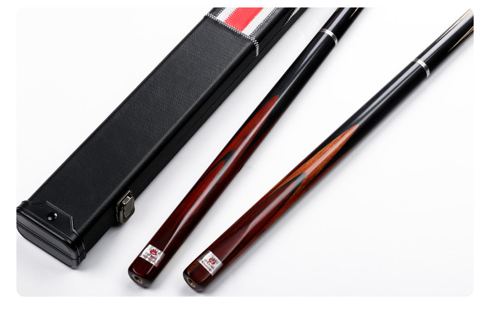 O'MIN Blood Lord 3/4 Snooker Cue Ebony Butt with Case with Extension Billiard Snooker 9.5mm Tip with Professional Cue Free Gift