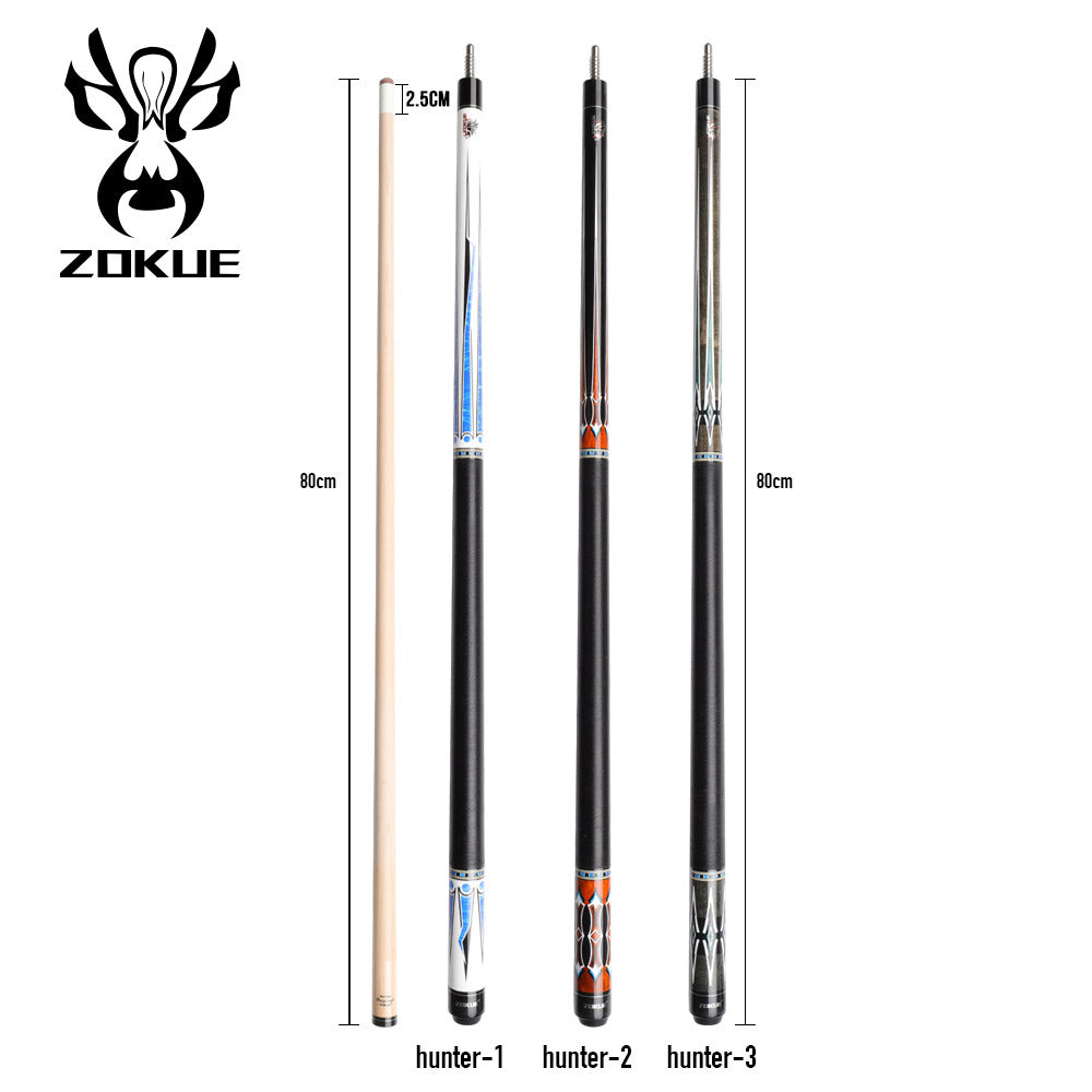 ZOKUE Russian Billiard Pool Cue 160cm 12.75mm Maple Shaft Weight Adjustable Lrish linen Grip Radial Kit Professional Play Cue