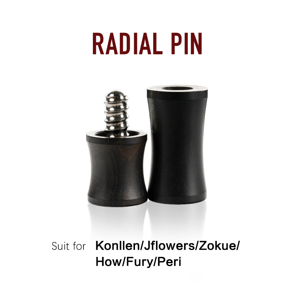 Billiards Joint Protector Radial Pin 5/16*14 3/8*11 3/8*10 Wavy Pin Uni-Loc Joint Caps Solid Ebony Rosewood