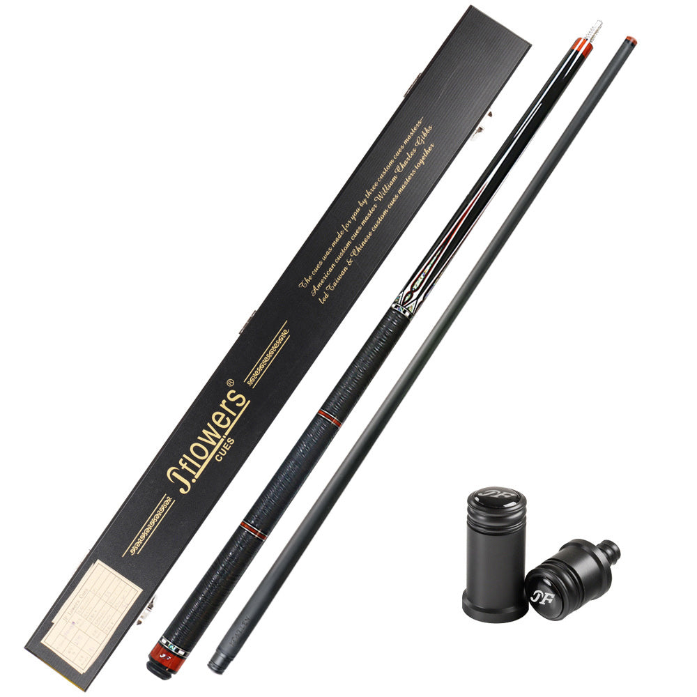 Jflowers Billiard Carbon Fiber Pool Cue Stick  Real Inlay Cue Technology Inlay Low Deflection Billiards Cue