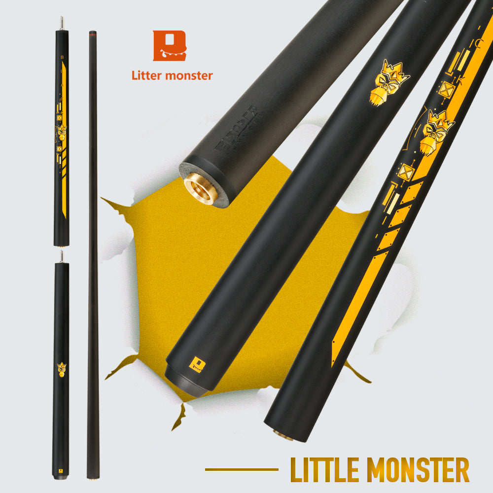 Little Monster 3 Pieces Punch Jump Cue 147cm 12.9mm with Leather Bag Break Jump Cue