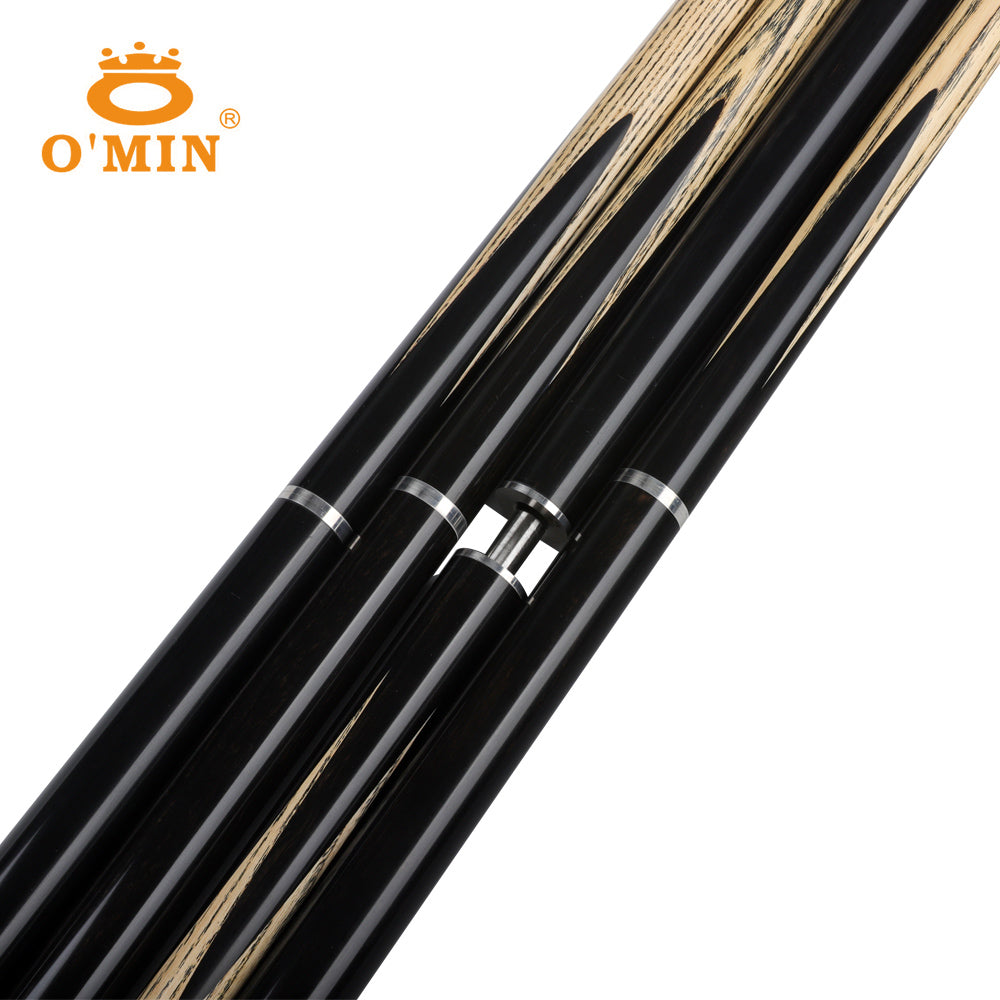 O'MIN Emerald 3/4 Snooker Cue Handmade 9.5mm Tip Case Top ebony Butt Extension Professional Billiard Snooker Cue High-end