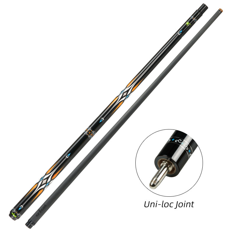 CRICAL Carbon Fiber Pool Cue Stick 11.5mm 12.5mm Uni-loc 3/8x8 Radial Pin Low Deflection Billiard Cue Stick Case Set