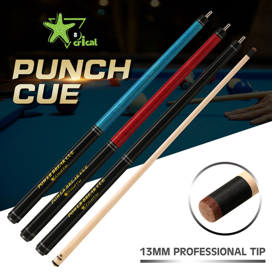 Crical Billiards 3 Pieces Punch Jump Cue Pool 138cm