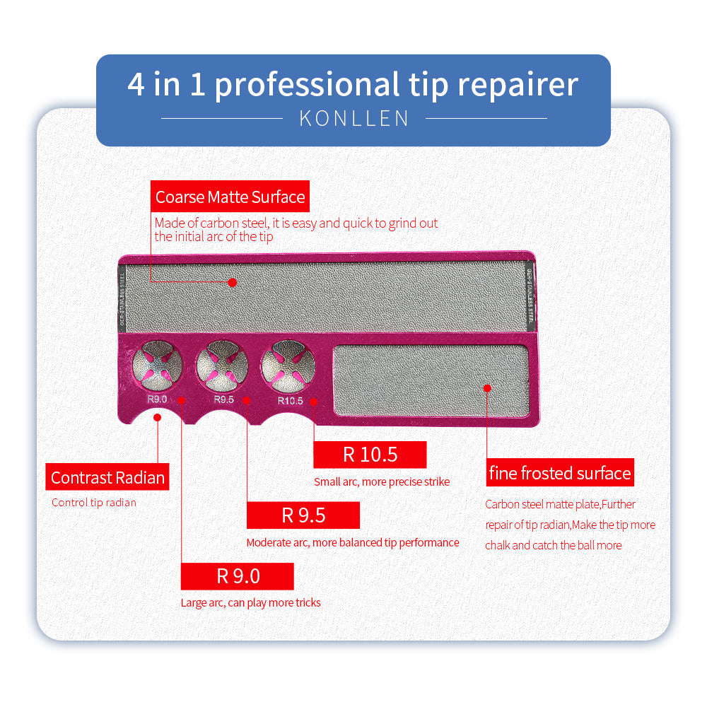 KONLLEN Multifunctional 4 in 1Tip Repair Tool 9/9.5/10.5mm Tip