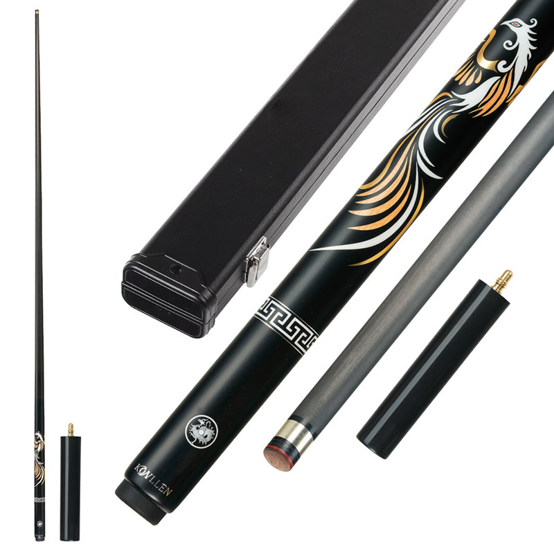 KONLLEN One Piece Snooker Cue Carbon Fiber 10.2mm