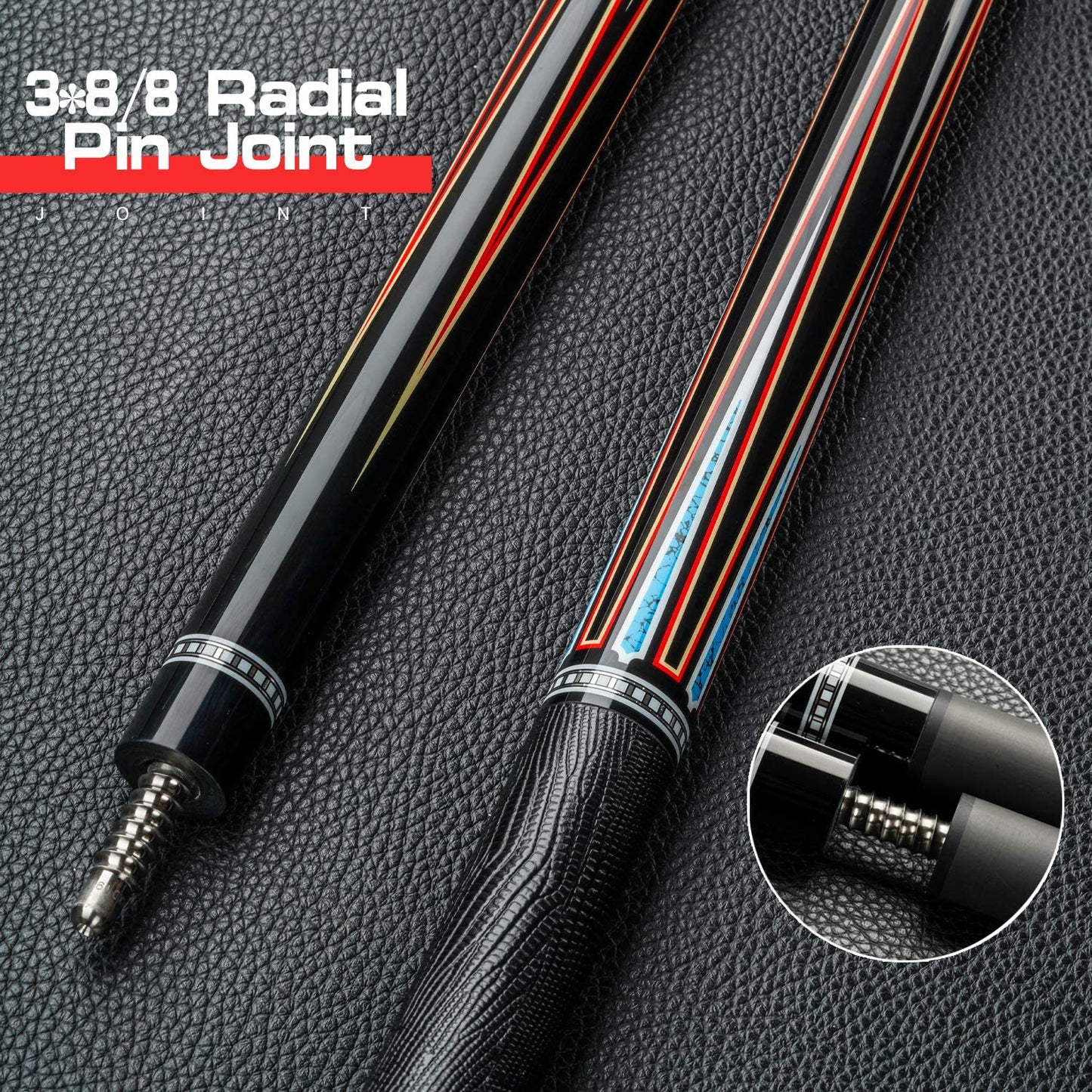 KONLLEN Carbon Fiber Pool Cue Stick Handmade Inlay Cue