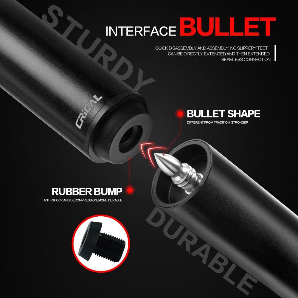 Billiard Pool Cue Extension For Mezz  With Bumper  8.1/4.1/3.1/2.1 INCHES