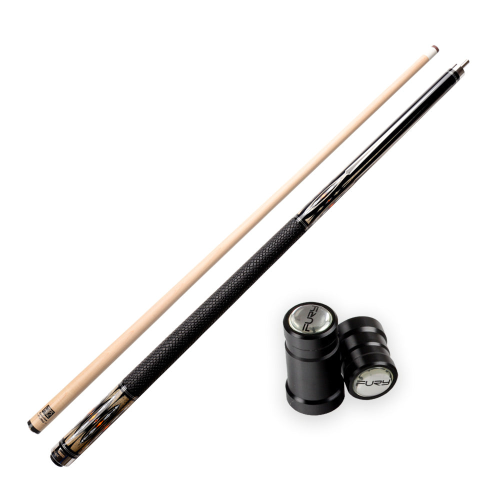 FURY DX-1/4 Billiard Pool Cue HT2 Maple Shaft Leather Handle 12.5mm Tiger Tip Quick Joint Handmade Kit