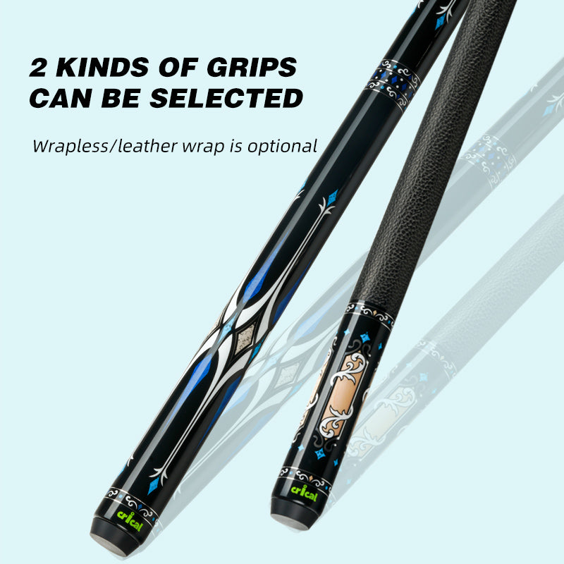 CRICAL Carbon Fiber Pool Cue Stick 11.5mm 12.5mm Uni-loc 3/8x8 Radial Pin Low Deflection Billiard Cue Stick Case Set