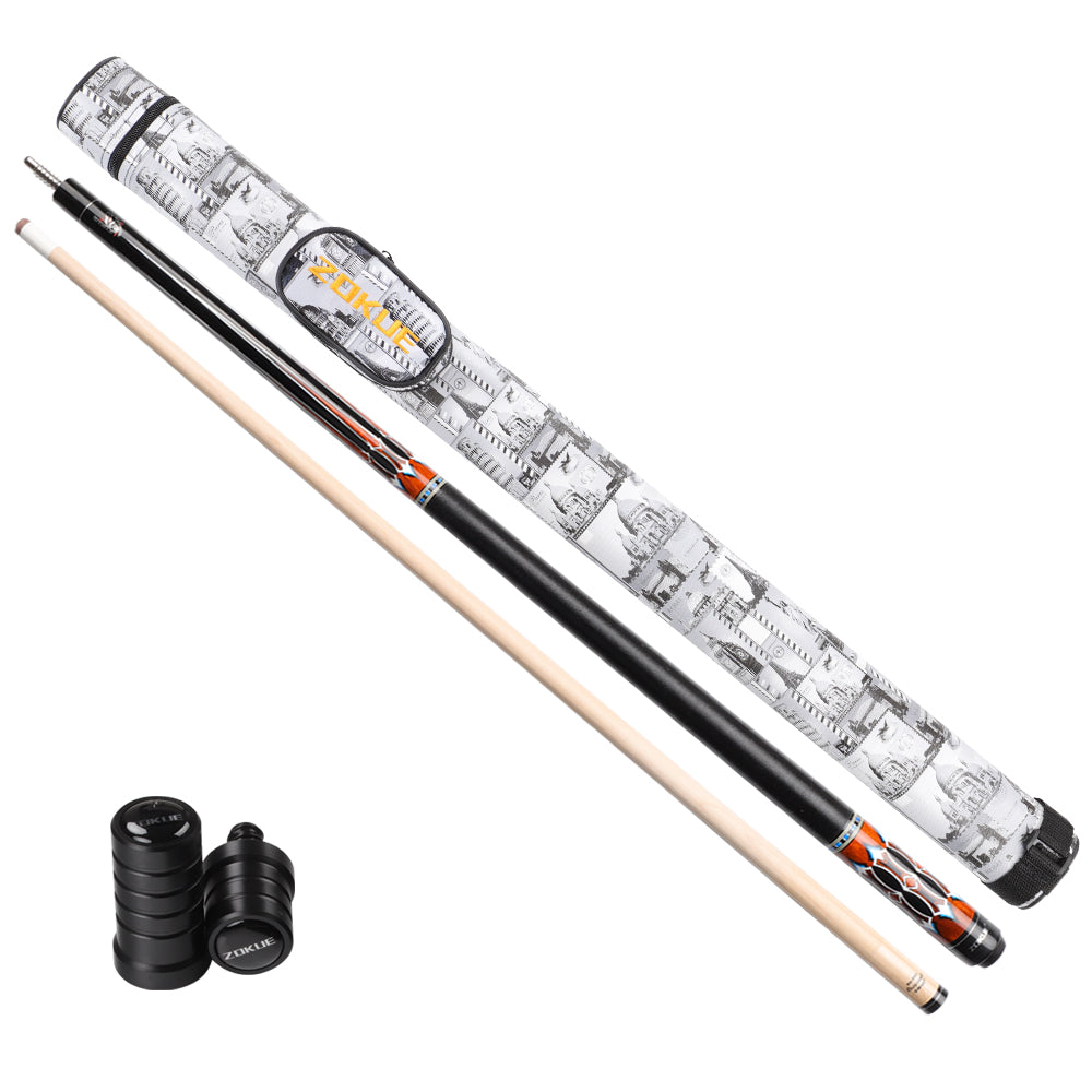 ZOKUE Russian Billiard Pool Cue 160cm 12.75mm Maple Shaft Weight Adjustable Lrish linen Grip Radial Kit Professional Play Cue