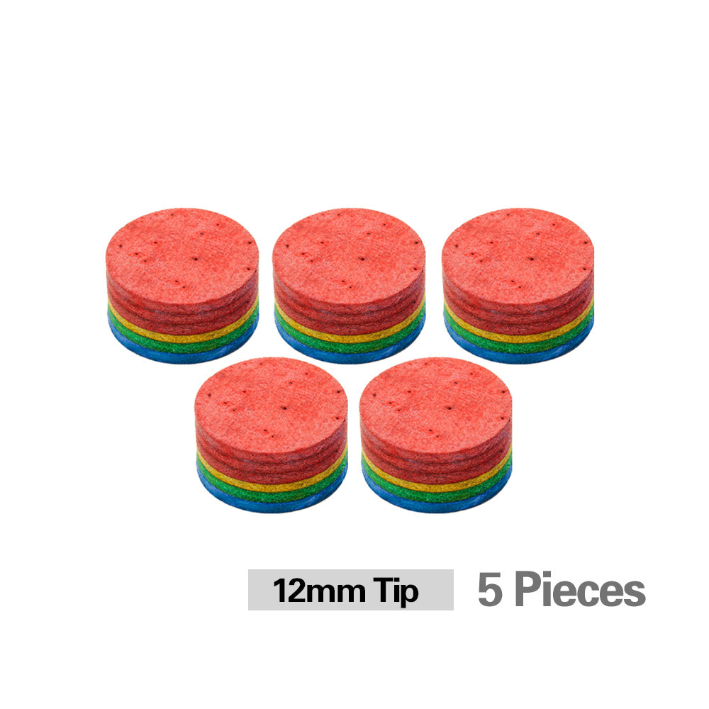 Rainbow Billiards Tip 12mm/14mm Tip Multi-Layers Professional Durable