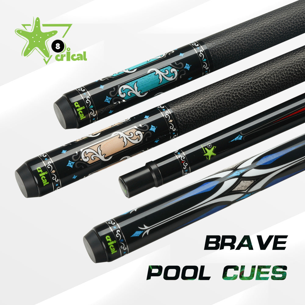 CRICAL Carbon Fiber Pool Cue Stick 11.5mm 12.5mm Uni-loc 3/8x8 Radial Pin Low Deflection Billiard Cue Stick Case Set