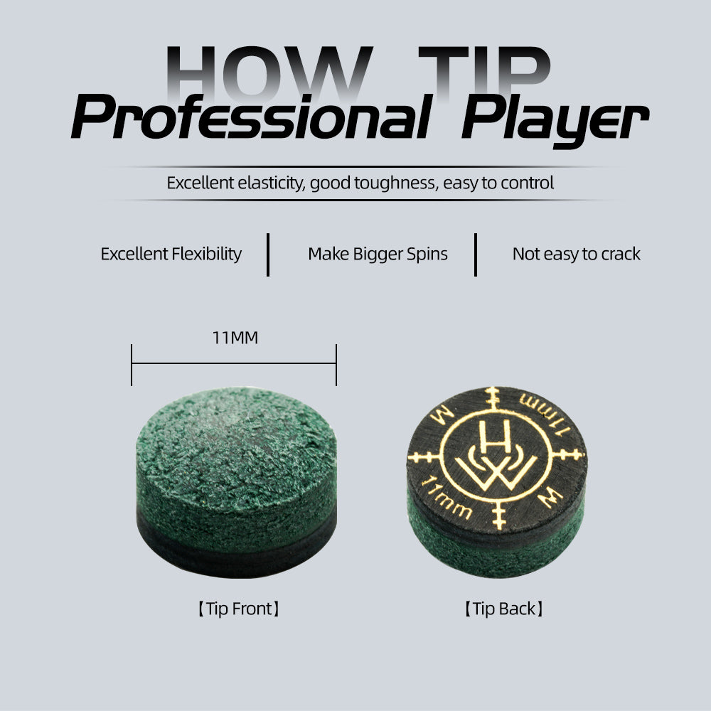 HOW Tip Aim Billiard Tip 11mm MH/M/H