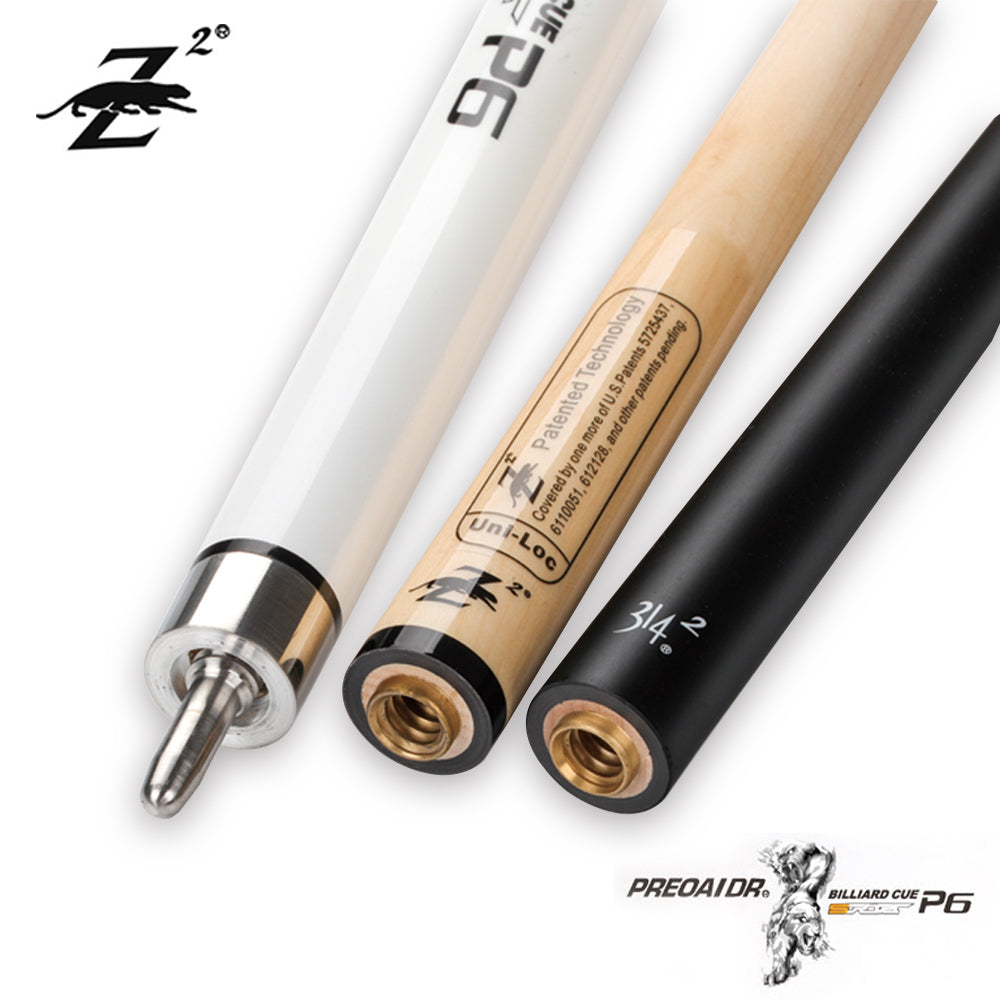 3142 P6 Pool Cue Maple Shaft with Extension 13mm 11.5mm 10mm Tip Uni-lock Joint