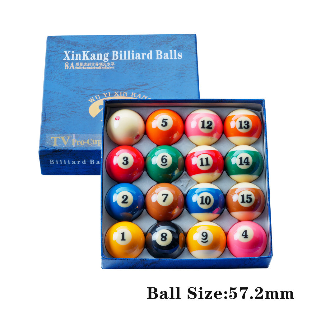 XinKang Billiard Balls 57.2mm Pool Balls Standard 16 Balls Set Phenolic Resin Balls Pool Table Balls