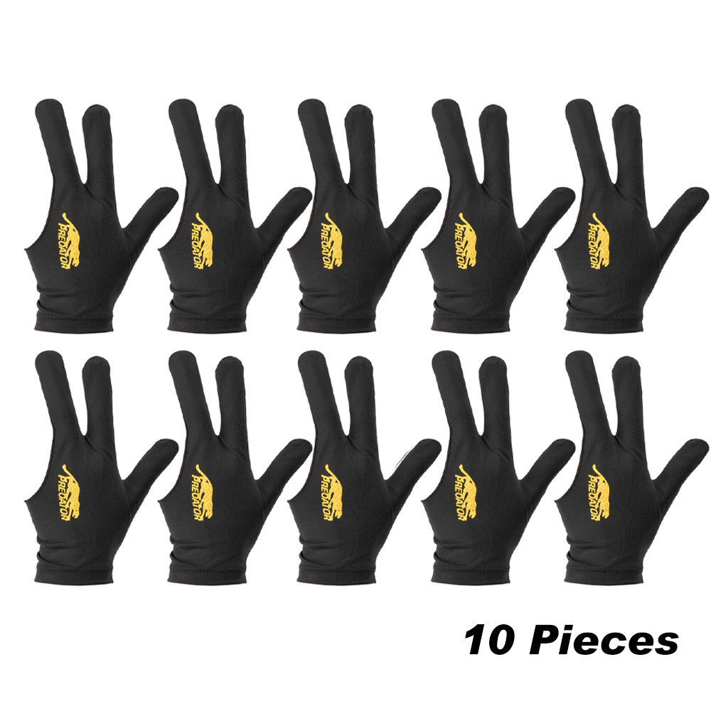 For Dropshippers Billiard Pool/Snooker Gloves 10pcs Left Hand Lycra Fabric Black Good Elastic