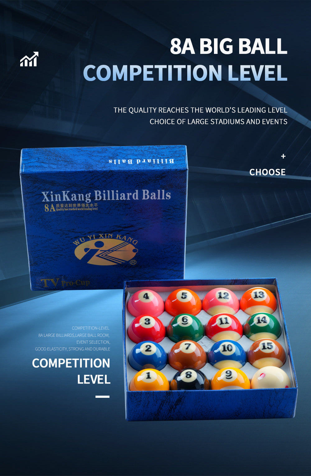 XinKang Billiard Balls 57.2mm Pool Balls Standard 16 Balls Set Phenolic Resin Balls