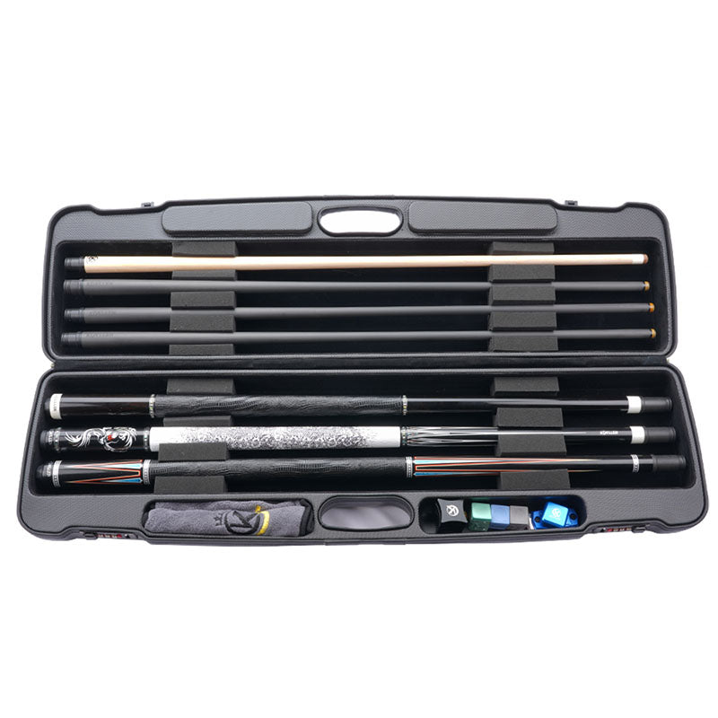 KONLLEN Cue Cse Billiards 7 Holes 3*4 3 Butt 4 Shafts Password Box ABS Material 1/2 Pool Cue Case Hard Box Billiard Accessories