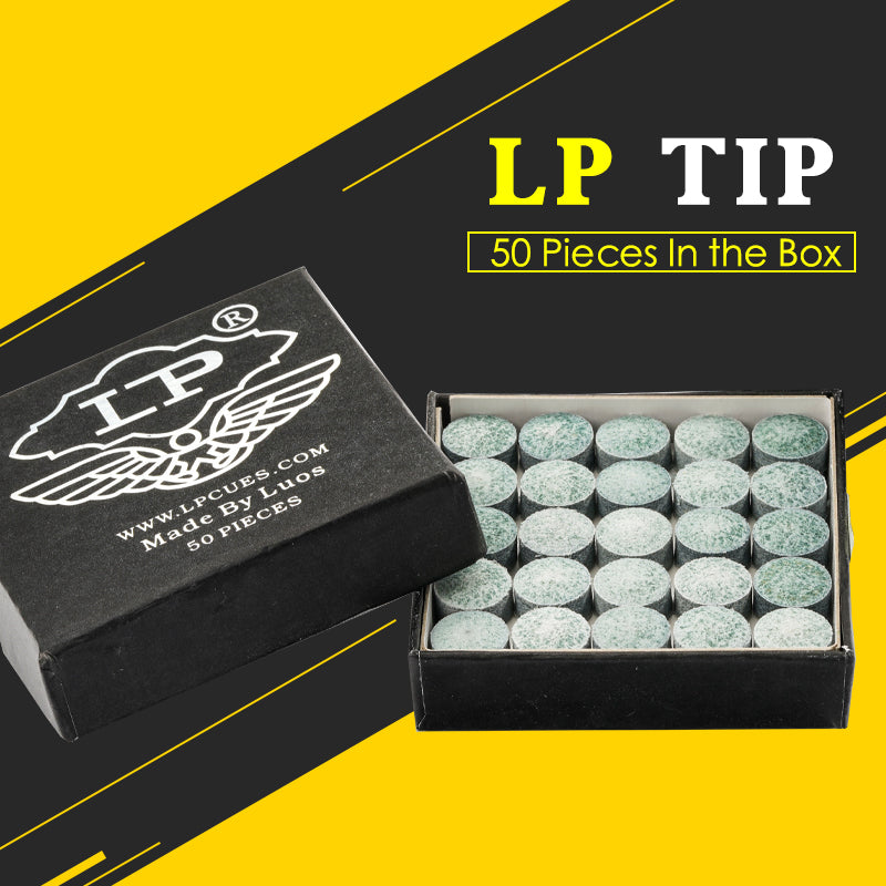 LP Snooker Cue Tip 10.5mm 50 Pcs Billiards Tips Black Eight Billiard Supplies Billiards Accessories Tip