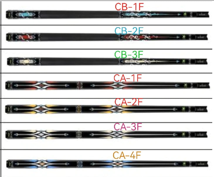 CRICAL Carbon Fiber Pool Cue Stick 11.5mm 12.5mm Uni-loc 3/8x8 Radial Pin Low Deflection Billiard Cue Stick Case Set