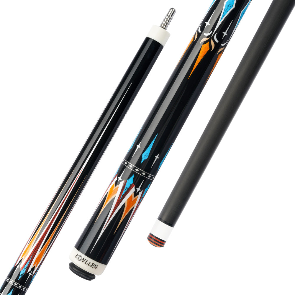 KONLLEN Biliard Carbon Fiber 3 Cushion Carom Cue Stick Technology 3 Cushion Cue Billiard Cue Carbon Fiber 142cm  Libre Cue