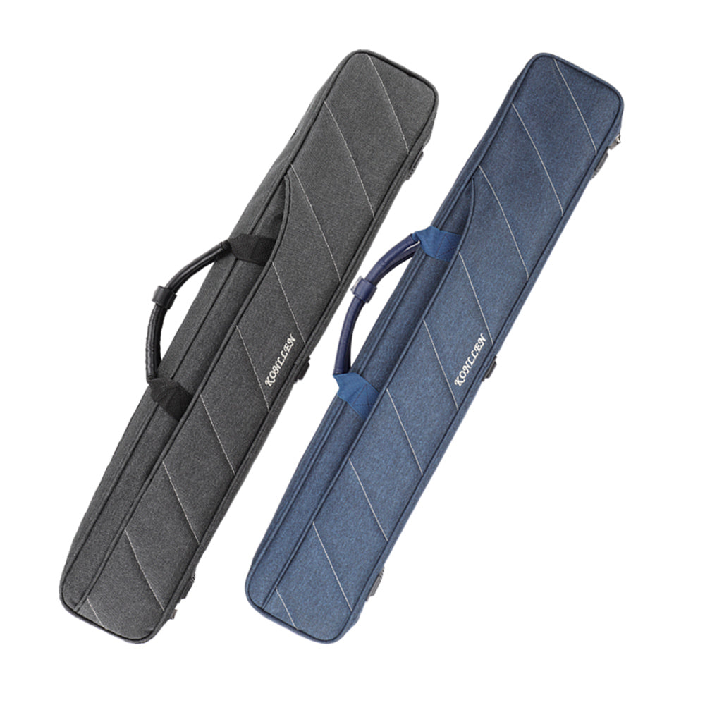 KONLLEN 7 Holes Cue Case 3 Butt 4 Shafts Carrying Large Capacity Pocket Oxford Canvas Bag Wear-resistant Case