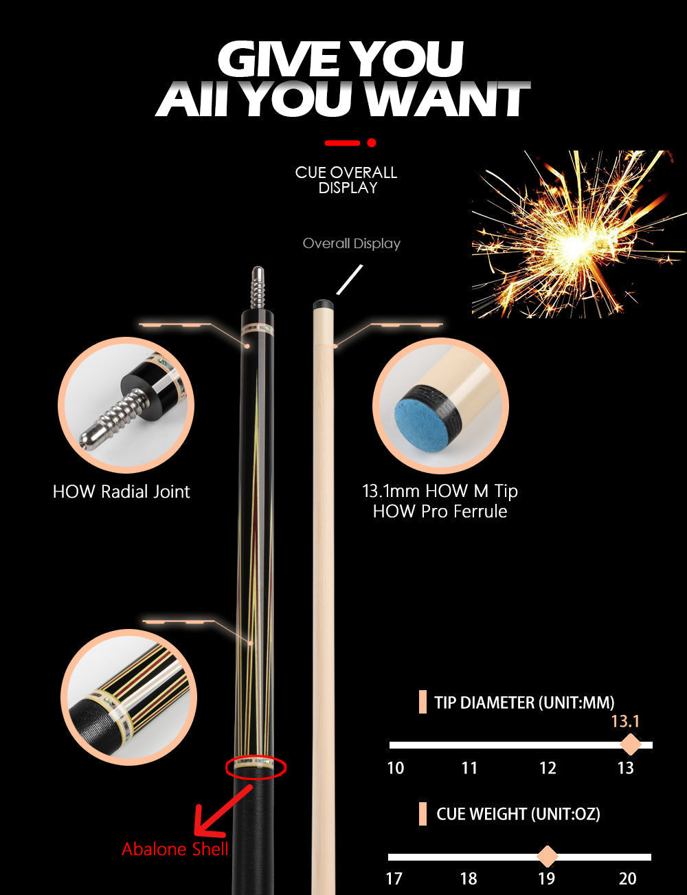 HOW FH 21/22/23-3 Pool Cue