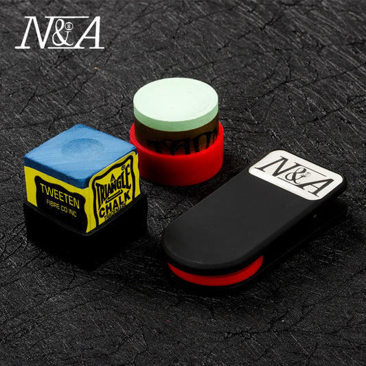 NA Chalk Holder Magnetic Billiard Pool Cue Snooker Chalk Holder Silent Round Square Carrying Holder