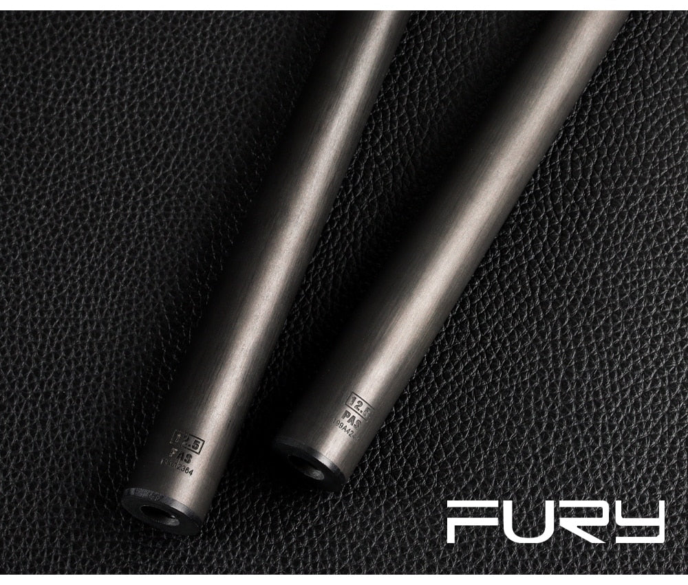 FURY CFP Billiard Black Technology Pool Cue 12.5mm/12.8mm SS Kamui Tip PAS Carbon Fiber Shaft Professional Billar Stick Kit