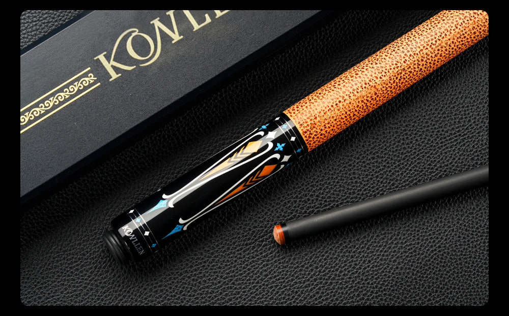 KONLLEN Billiard Carbon Fiber Pool Cue 12.5mm Tip 3*8/8 Joint Pin Professional Taper Leather Grip with case