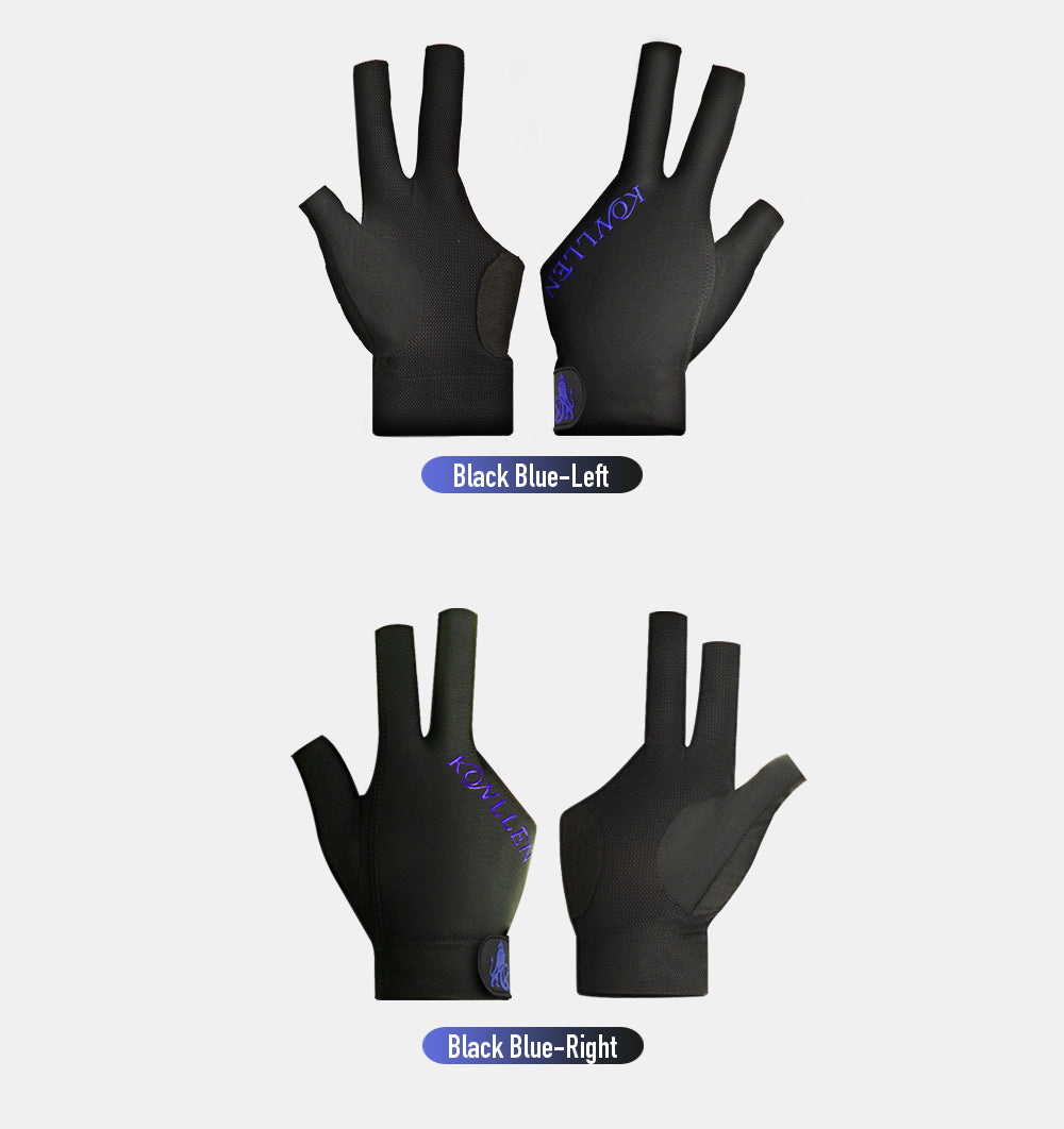 KONLLEN new Pool Glove Fingerless Gloves Left Hand Gloves Snooker Gloves Pool Cue/Carom Gloves Durable Billiards Accessories