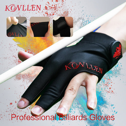 KONLLEN new Pool Glove Fingerless Gloves Left Hand Gloves Snooker Gloves Pool Cue/Carom Gloves Durable Billiards Accessories