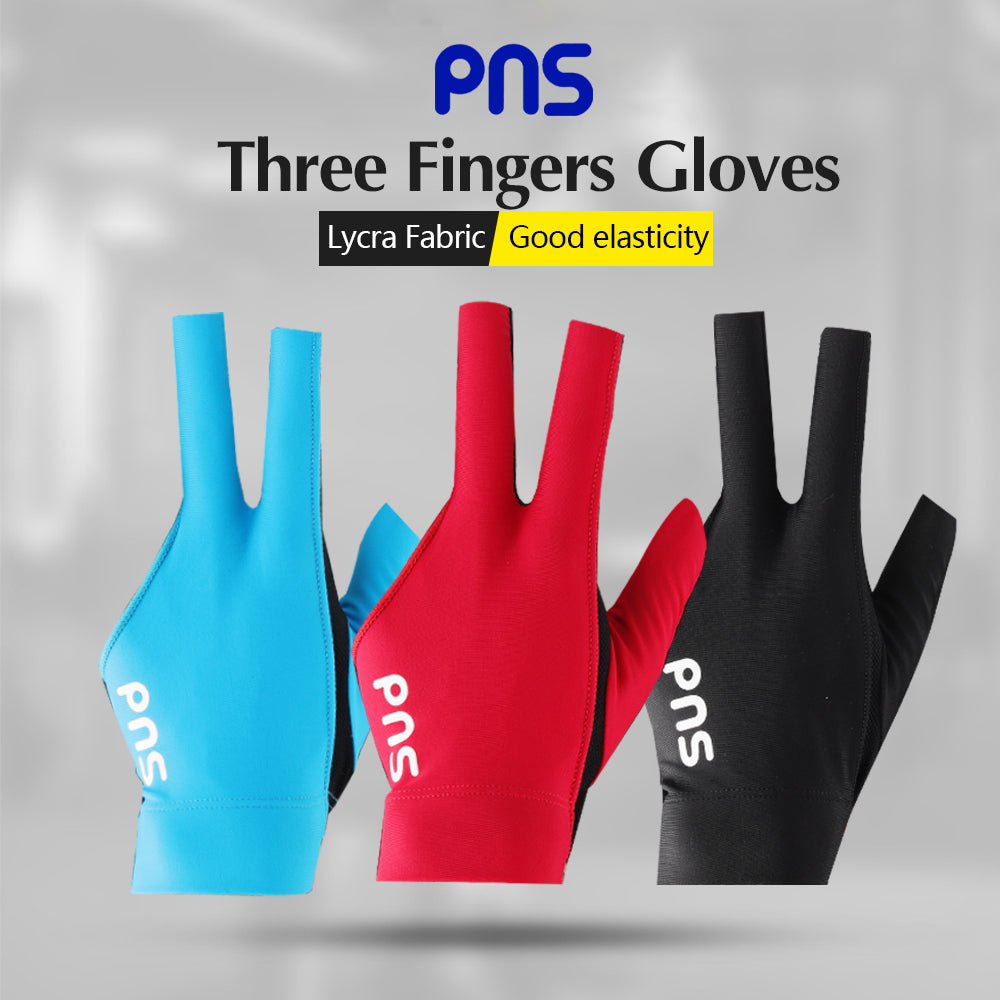 PNS Billiard Gloves Lycra Fabric Billiard Gloves Blue Red Black Left And Right