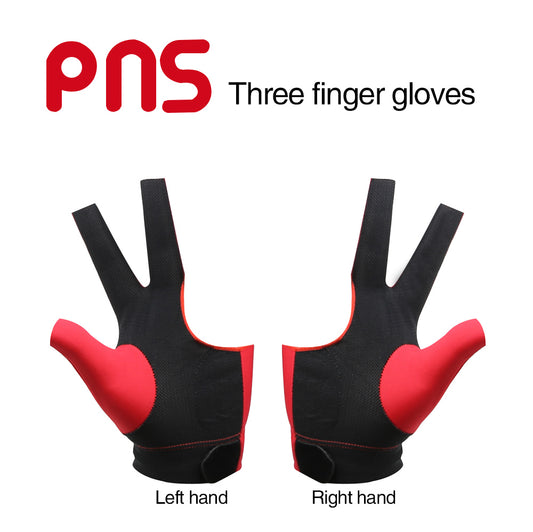 PNS Billiard Gloves Lycra Fabric Billiard Gloves Red Left And Right