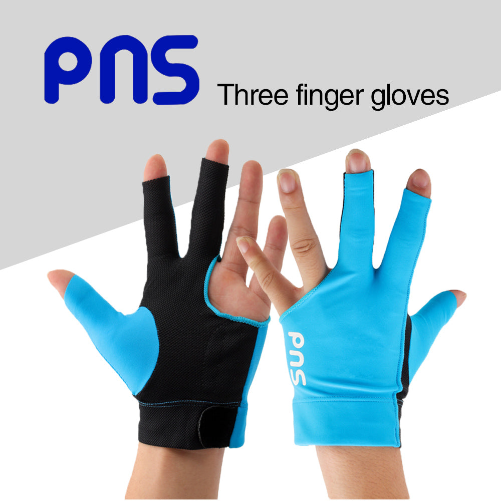 PNS Billiard Gloves Lycra Fabric Billiard Gloves Blue Red Black Left And Right