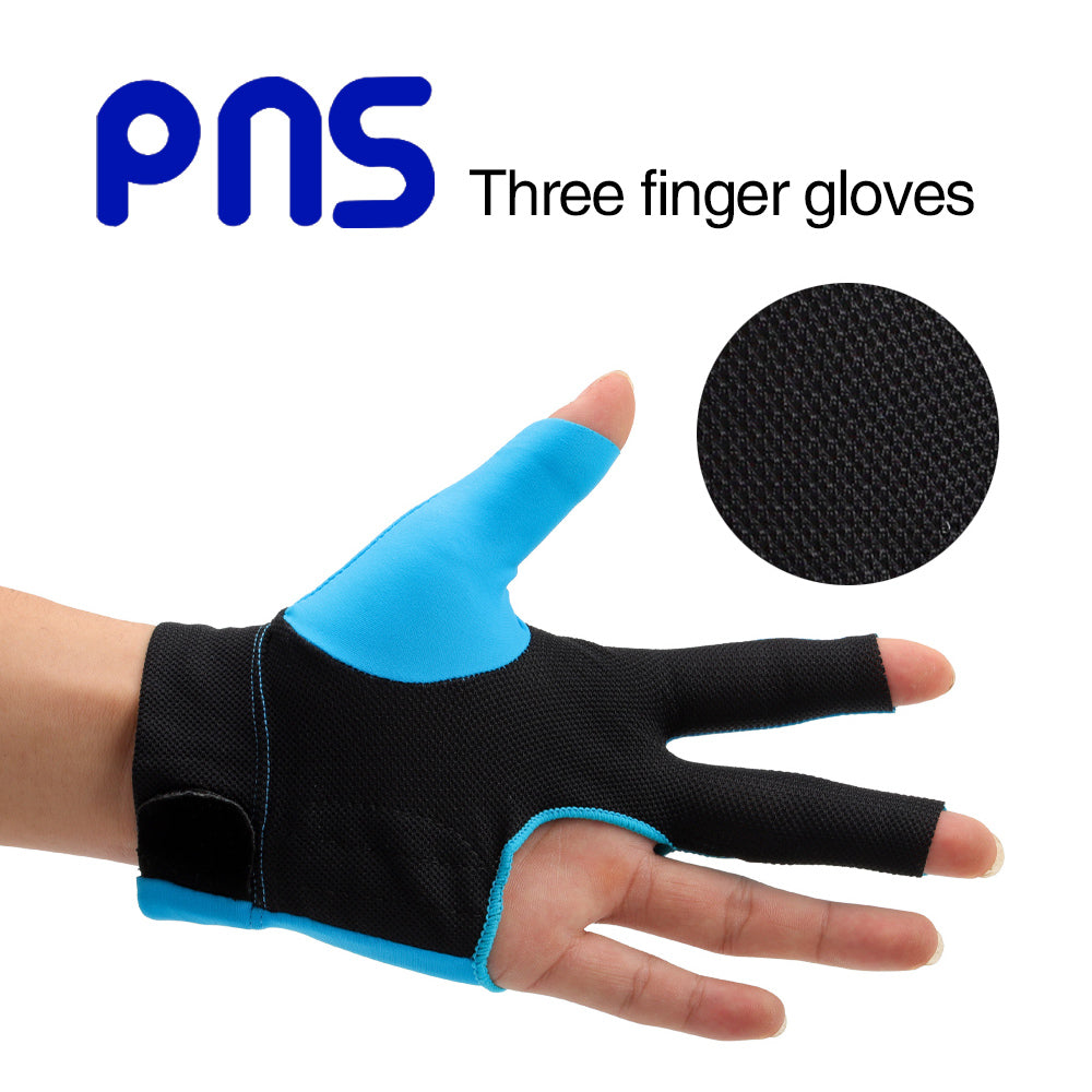 PNS Billiard Gloves Lycra Fabric Billiard Gloves Blue Red Black Left And Right