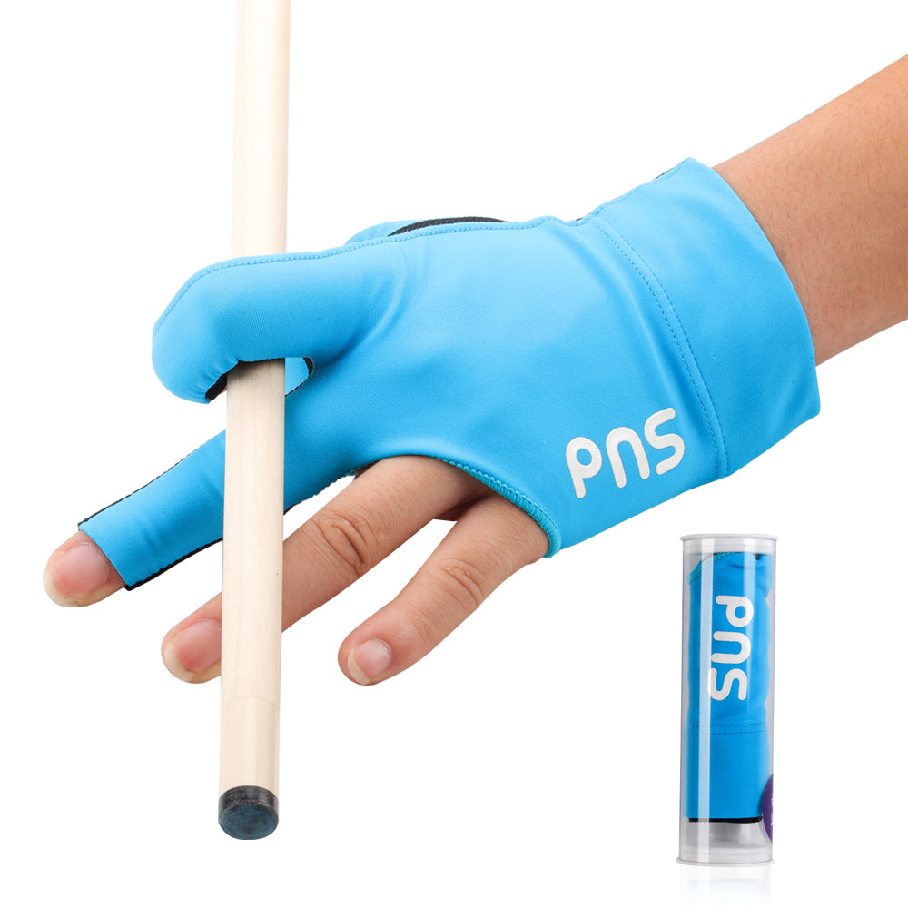PNS Billiard Gloves Lycra Fabric Billiard Gloves Blue Red Black Left And Right