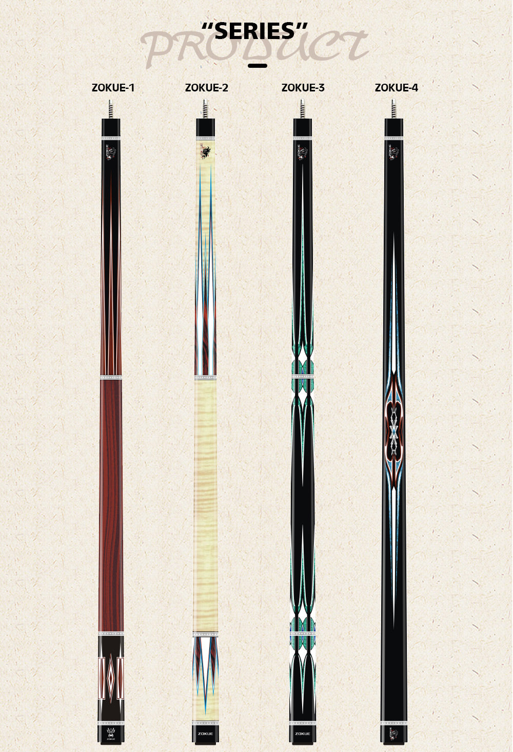 ZOKUE Carom Billiard Cue Korean 3 Cushion Cue 142 cm